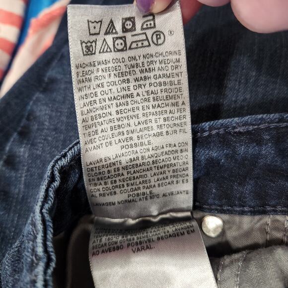 Levi's Slight Curve Boot Cut Jeans Classic Fit High Rise Dark Wash Plus Size 24W - Picture 10 of 10